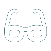 Vision and glasses icon
