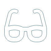 Vision and glasses icon