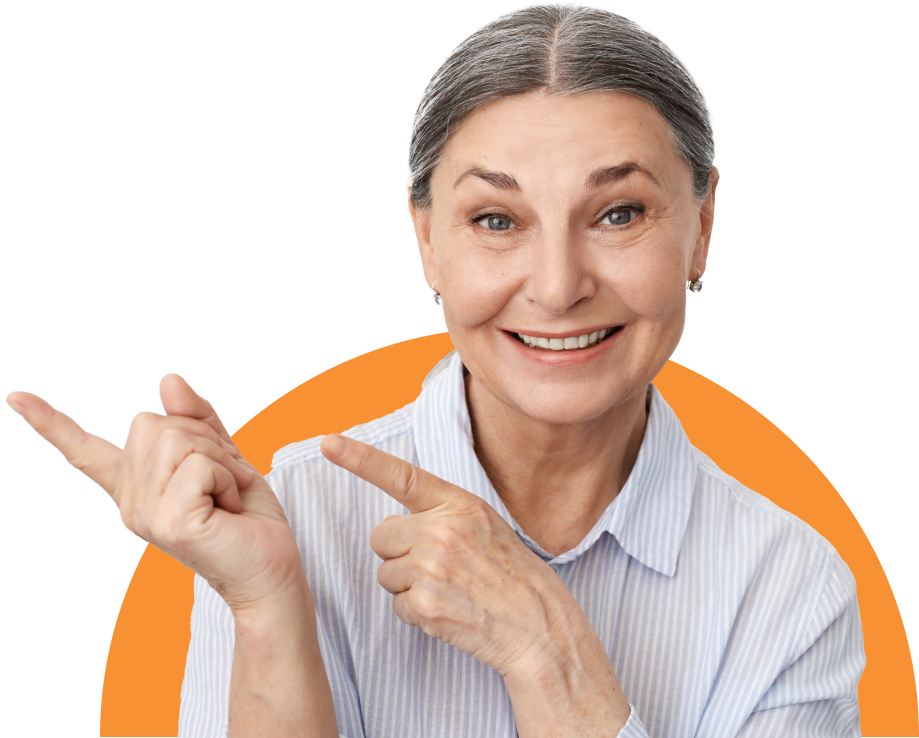 Happy old woman